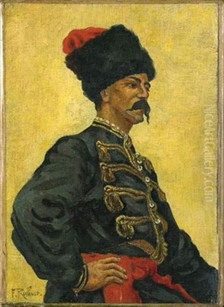 Le Cosaque Oil Painting by Franz Roubaud
