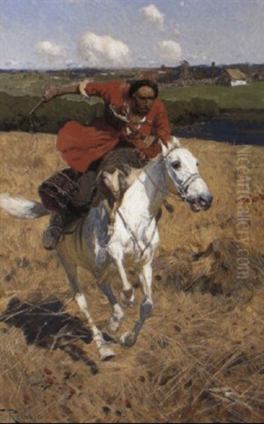 Der Hammeldieb Oil Painting by Franz Roubaud