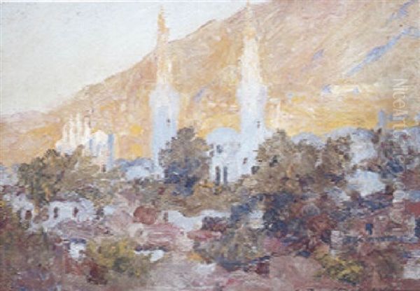 Brousse Oil Painting by Alexandre Roubtzoff