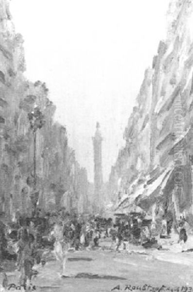 Paris Oil Painting by Alexandre Roubtzoff