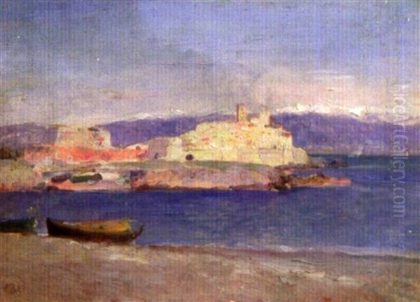Antibes, Matin Oil Painting by Gaston-Marie-Anatole Roullet