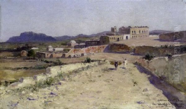 Ruines De La Mohamedia Pres De Tunis Oil Painting by Gaston-Marie-Anatole Roullet