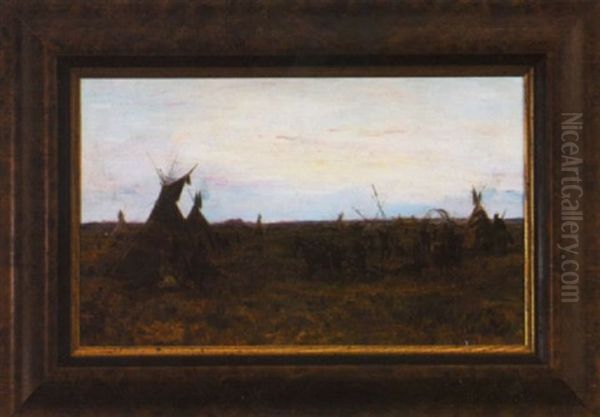 Dans Le Far West Oil Painting by Gaston-Marie-Anatole Roullet