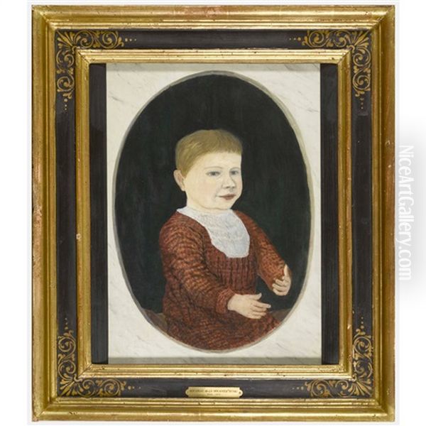 Portrait D'un Bebe Oil Painting by Henri Julien Rousseau