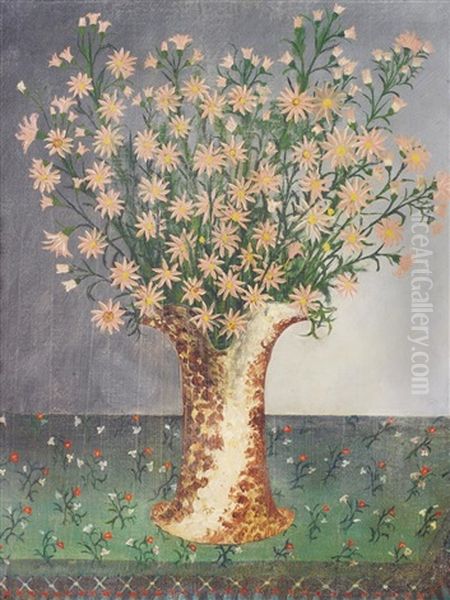 Bouquet De Fleurs Oil Painting by Henri Julien Rousseau