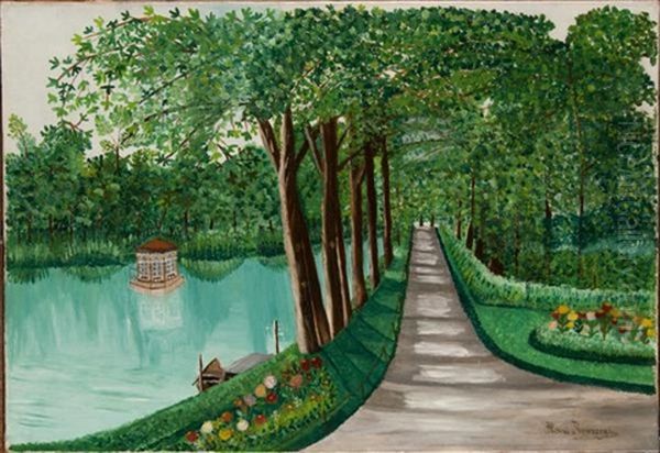 Allee Pres Du Lac Oil Painting by Henri Julien Rousseau