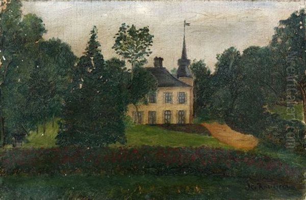 Chateau De Crepy En Valois Oil Painting by Henri Julien Rousseau