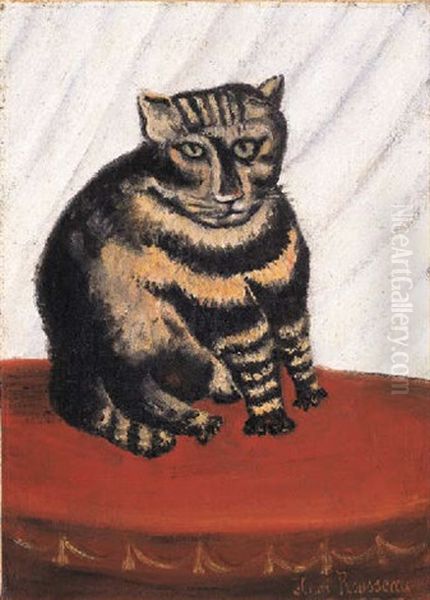 Le Chat Tigre Oil Painting by Henri Julien Rousseau