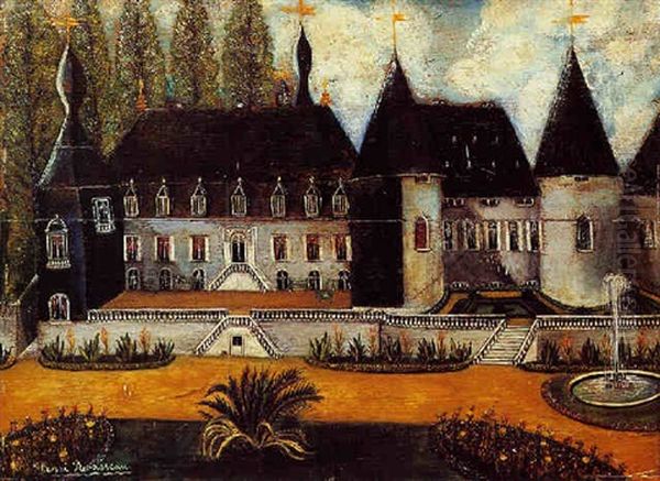 Le Chateau Oil Painting by Henri Julien Rousseau