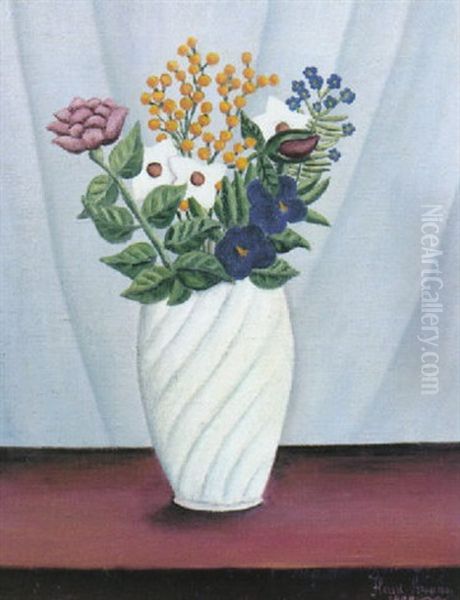 Bouquets De Fleurs Oil Painting by Henri Julien Rousseau