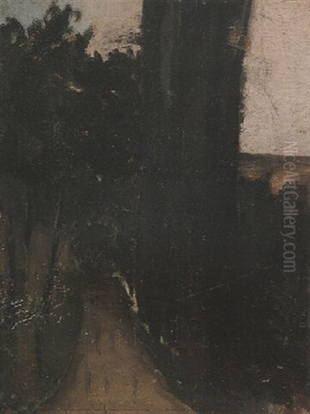 Une Allee Au Parc Montsouris Oil Painting by Henri Julien Rousseau