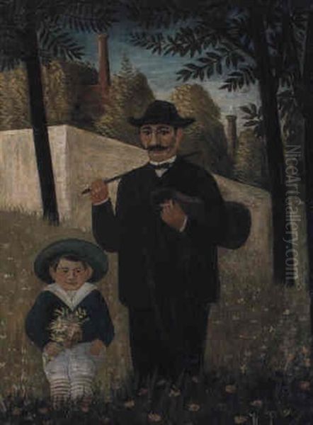 Le Chomeur Musicien Oil Painting by Henri Julien Rousseau
