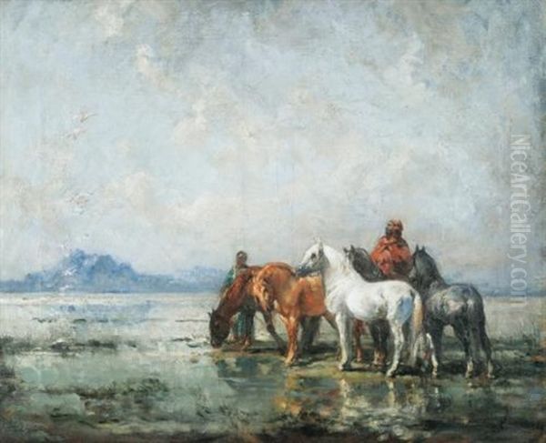 Matinee Au Bord D'un Lac, Algerie Oil Painting by Henri Emilien Rousseau