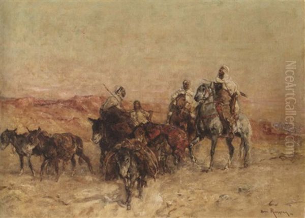 Un Convoi Dans Le Sud Oranais Oil Painting by Henri Emilien Rousseau