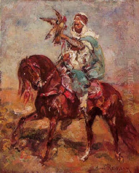 Cavalier Tenant Un Faucon Oil Painting by Henri Emilien Rousseau