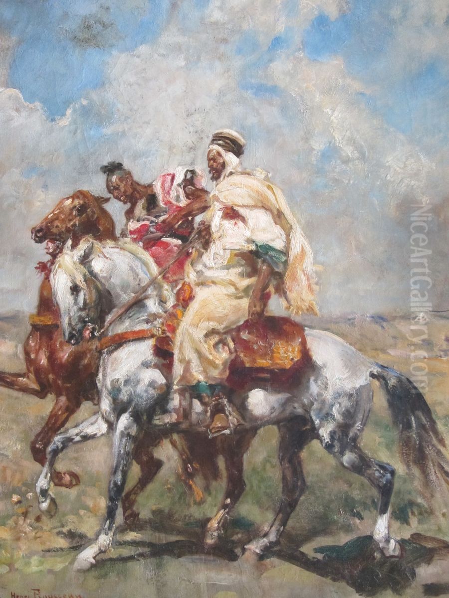 Arab Warriors Oil Painting by Henri Emilien Rousseau