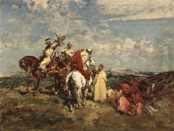 Le Depart Pour La Chasse Au Faucon Oil Painting by Henri Emilien Rousseau