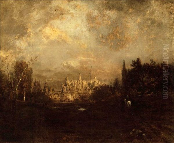 Chateau De Chambord Oil Painting by Theodore Rousseau