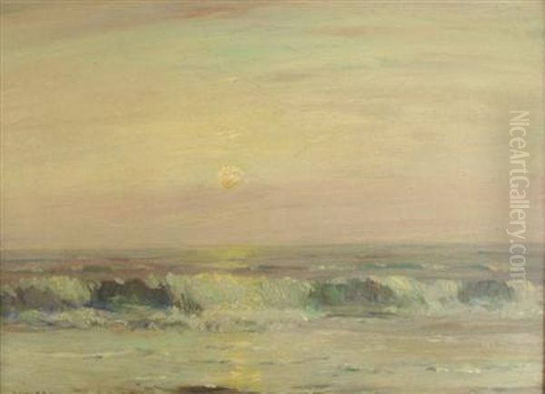 Ocean At Dawn Oil Painting by Joseph Henry Boston