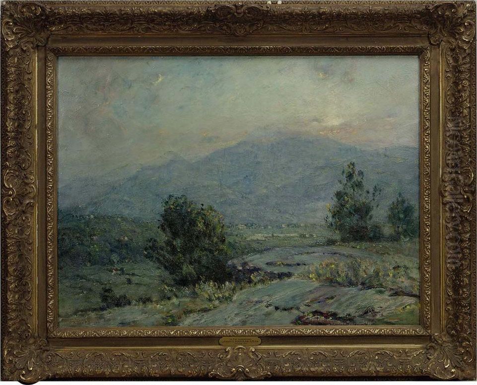 In The Adirondacks Oil Painting by Joseph Henry Boston