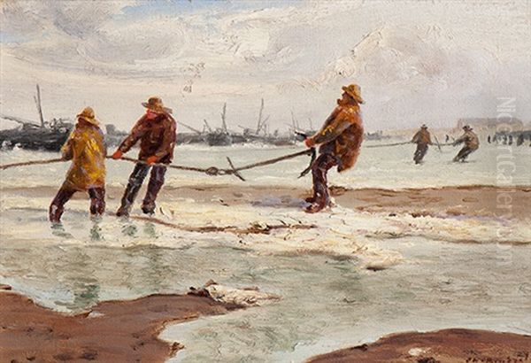 The Gathering Of The Ships Oil Painting by Charles Emmanuel Joseph Roussel