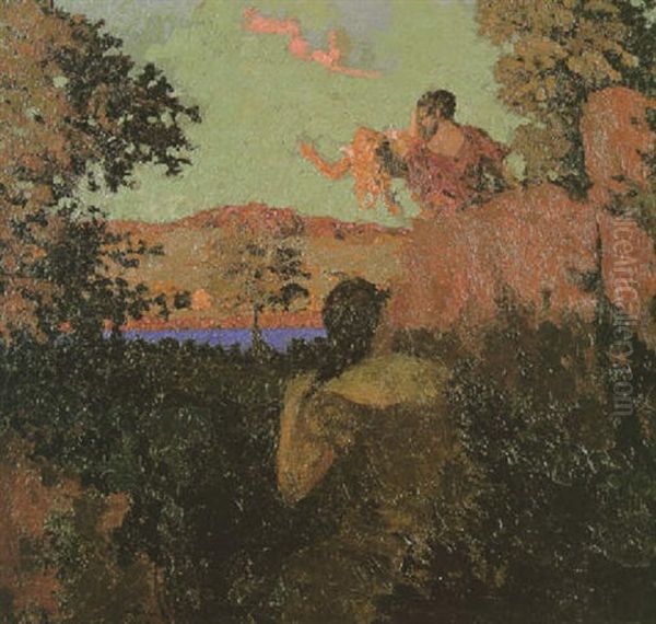 Promethee Oil Painting by Ker Xavier Roussel