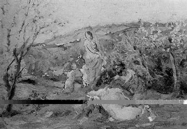 Nymphes Et Satyres Dans Un Paysage Oil Painting by Ker Xavier Roussel