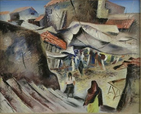 Taxco Market, Mexico Oil Painting by William Rowe