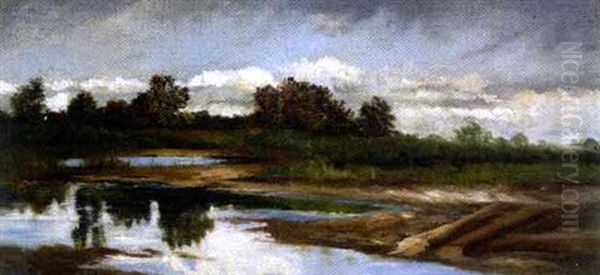 Bord De Riviere Oil Painting by Dolf van Roy