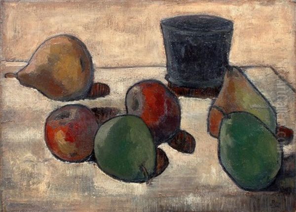 Nature Mortes Aux Poires Et Aux Pommes Oil Painting by Louis Roy