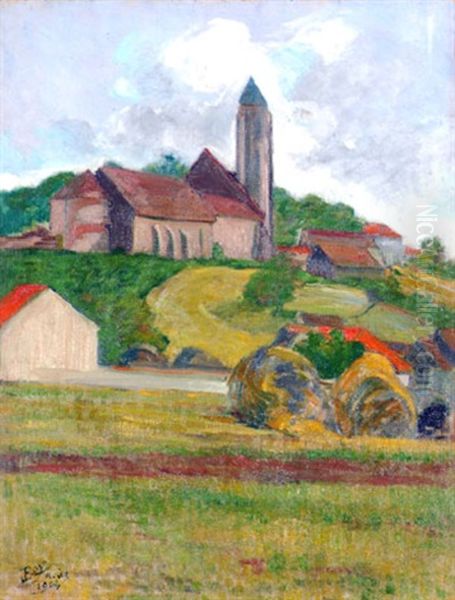 Paysage Aux Meules Oil Painting by Louis Roy