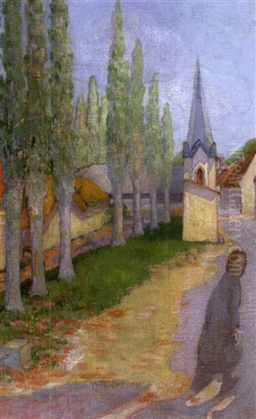 Hommage Au Depart De Gauguin Oil Painting by Louis Roy