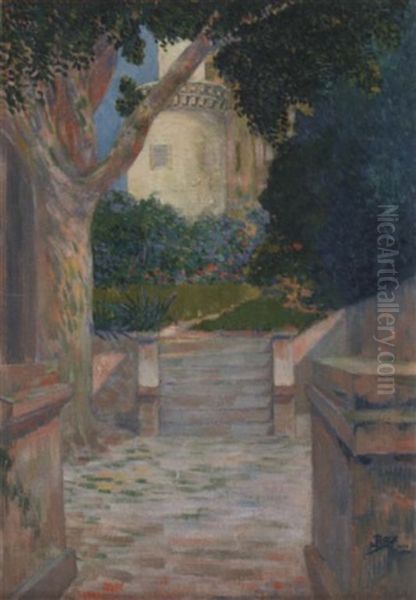 L'entree Du Chateau Oil Painting by Louis Roy