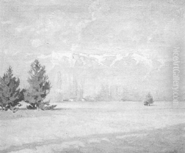 Montagne Des Alpes Oil Painting by Louis Roy