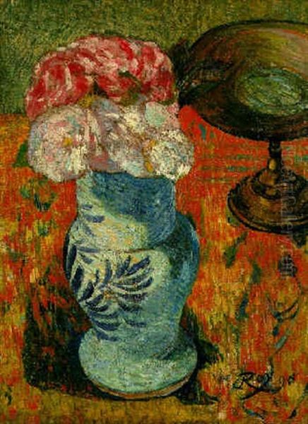 Petit Vase De Fleurs Oil Painting by Louis Roy