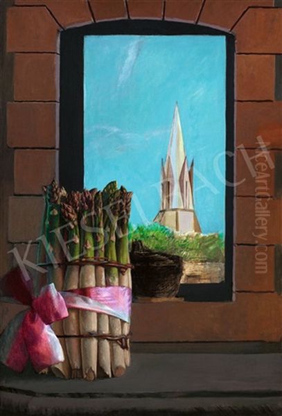 View From The Window Oil Painting by Pierre Roy