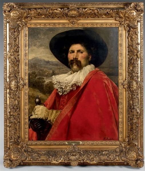 Un Mousquetaire Oil Painting by Ferdinand Victor Leon Roybet