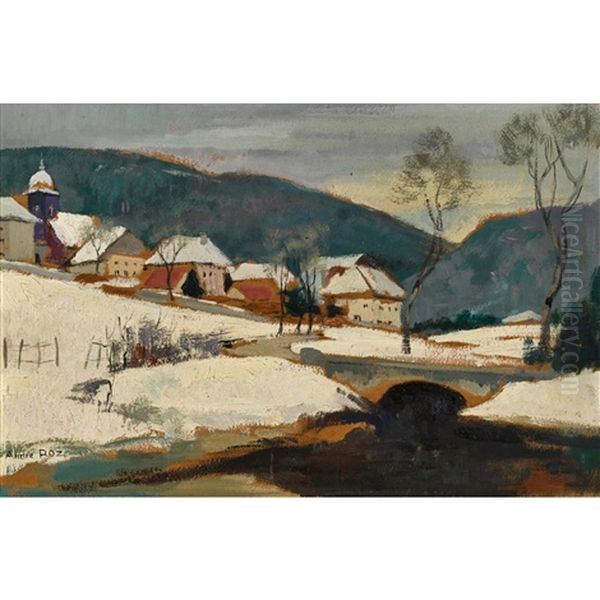 Village De Oye-et-pallet Oil Painting by Andre Roz