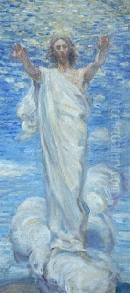 Christ. Altarpiece Stende Oil Painting by Janis Rozentals