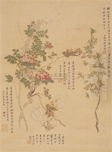 Flowers Oil Painting by Ruan Yuan