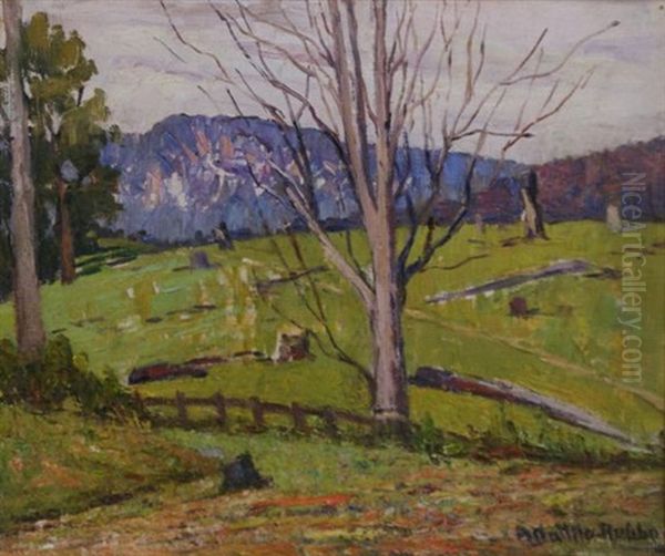 Lower Burragorang And Mountains Oil Painting by Anthony Dattilo Rubbo
