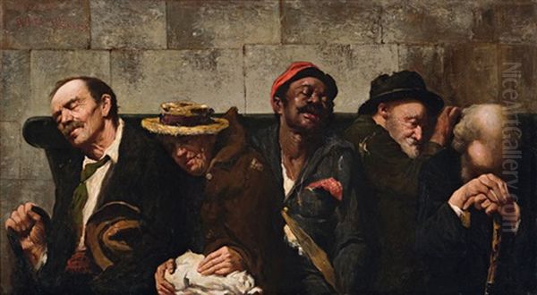 Poverty Makes Strange Bedfellows Oil Painting by Anthony Dattilo Rubbo