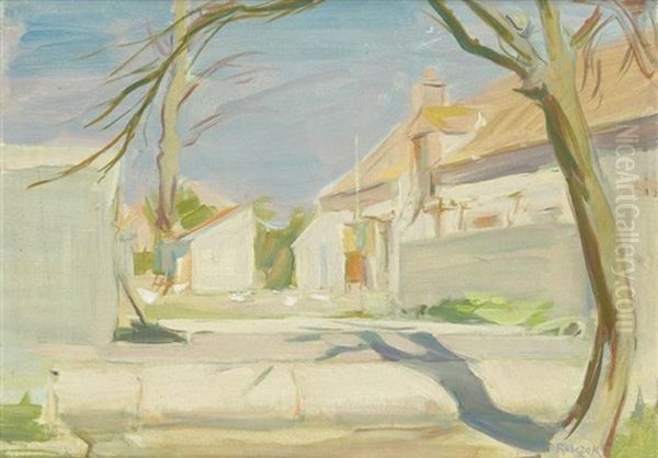 Cour De Ferme Oil Painting by Jan Rubczak