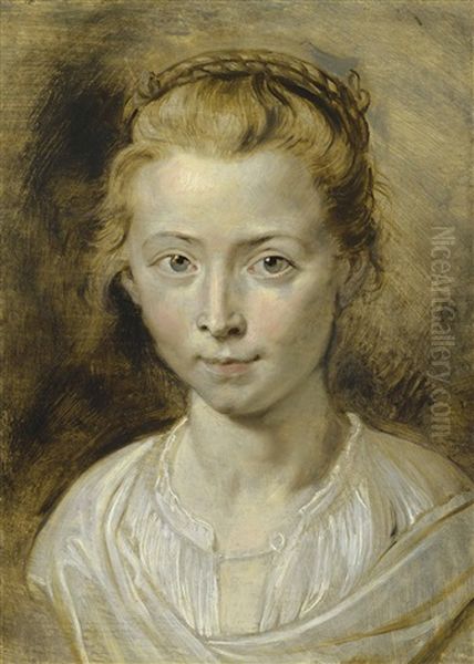 Portrait Of Clara Serena, The Artist's Daughter Oil Painting by (studio of) Rubens, Peter Paul