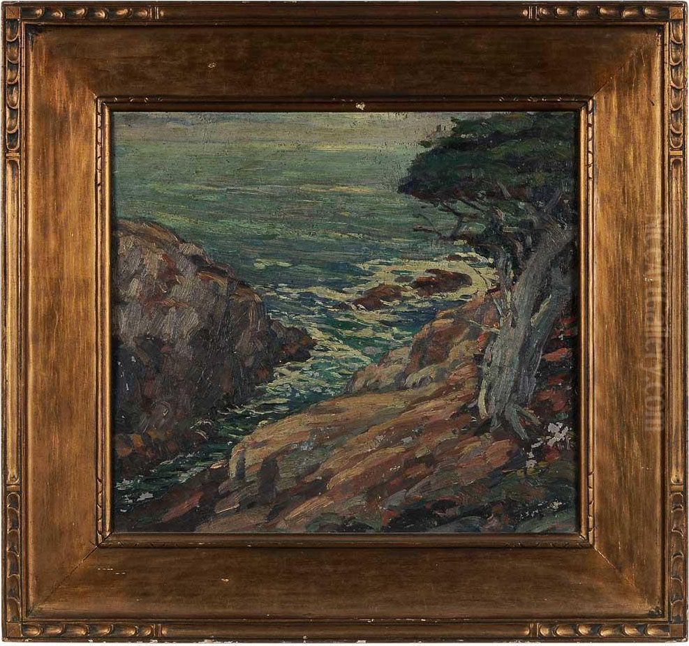 Coastal Scene Oil Painting by Cornelis J. Botke