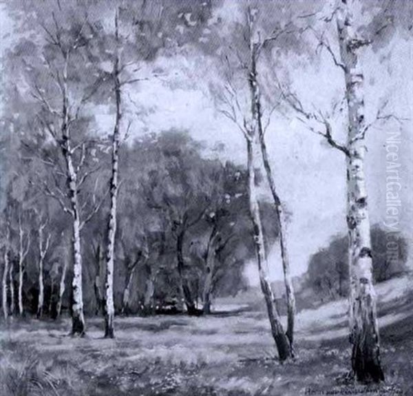Parklandschaft Im Fruhling Oil Painting by Traugott Hermann Ruedisuehli