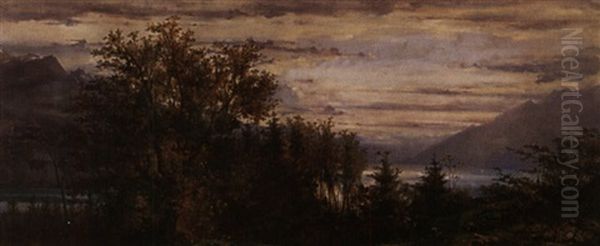 Am Thunersee Oil Painting by Eduard Rueegg