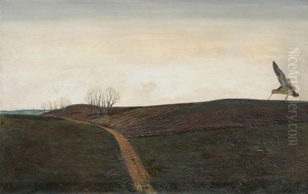 Herbstlust (composition Klettgau Kt. Schaffhausen) Oil Painting by Ernst Georg Rueegg