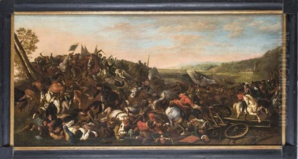 Monumentale Reiterschlacht Der Turkenkriege Oil Painting by Rugendas, Georg Philipp I