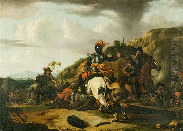 Die Reiterschlacht Oil Painting by Rugendas, Georg Philipp I